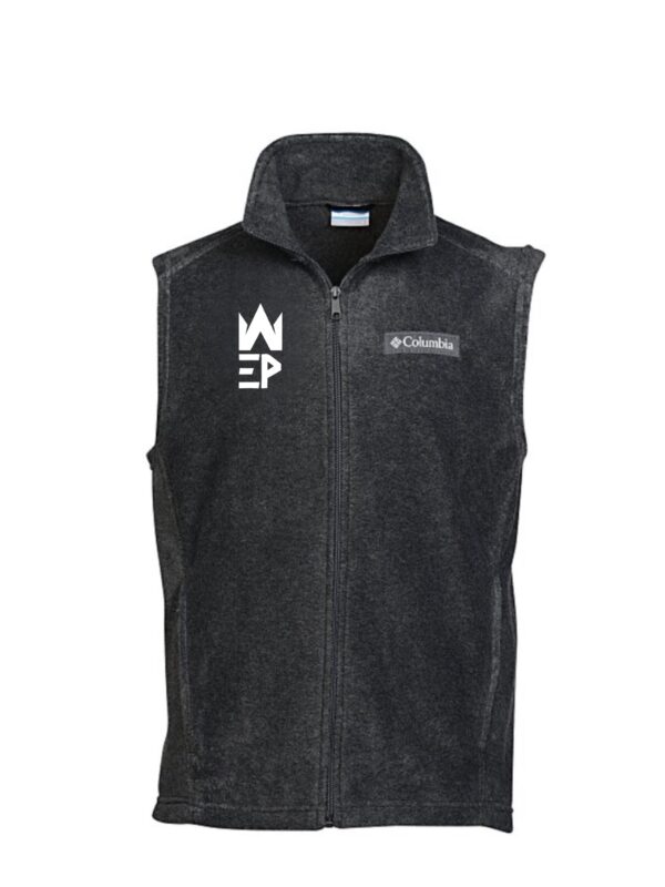 Image of black sleeveless jacket