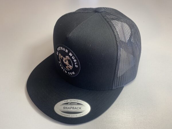 A black color hat with high quality black mesh