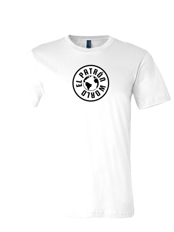 Half sleeves white color t shirt with EPW logo in black