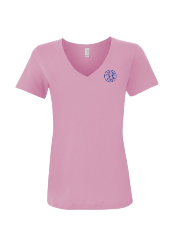 Image of v neck pink tshirt