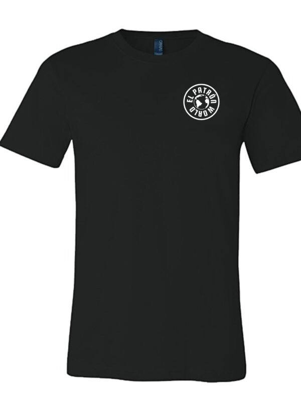 Half sleeves round neck black t shirt with EPW logo in white