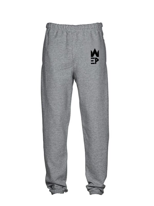 Grey colored sweat pants with pockets for men