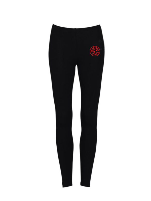 Black color legging with red color EI Patron world logo