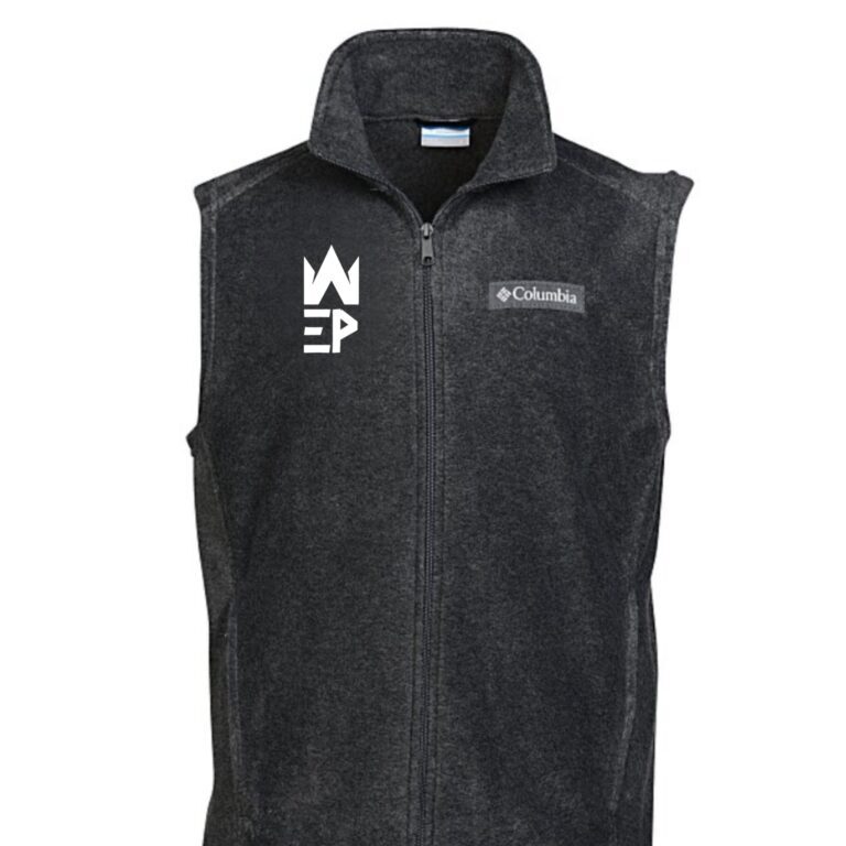 Image of black sleeveless jacket