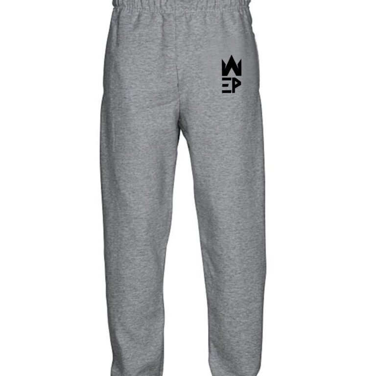 Grey colored sweat pants with pockets for men