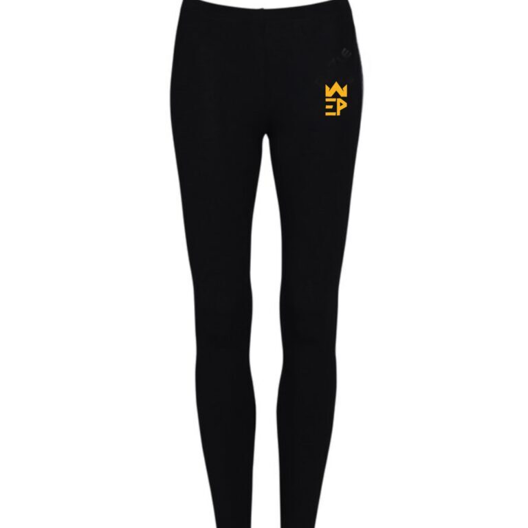 A black colored women legging with EP logo